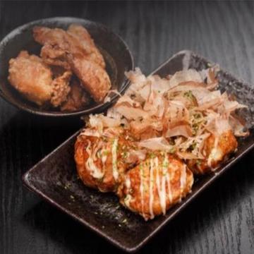 ミニからセット(たこ焼き4個+から揚げ3個)