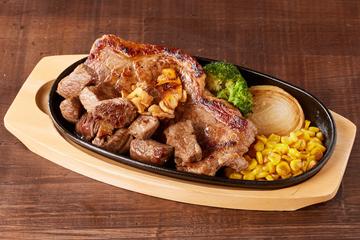 【単品】サーロイン＆カットステーキの相盛りステーキ(グラム選択式) [ la carte] Sirloin ＆ Cut Beef Steak