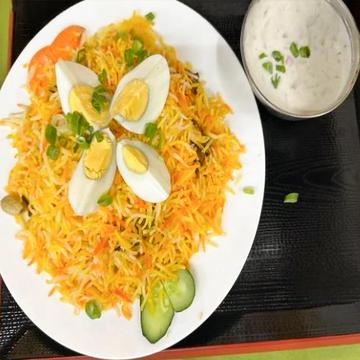 マトンビリヤニとライタ Mutton Biriyani With Raita