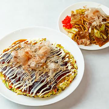 【No.1】お好み焼き 焼きそばハーフセット(Bセット)