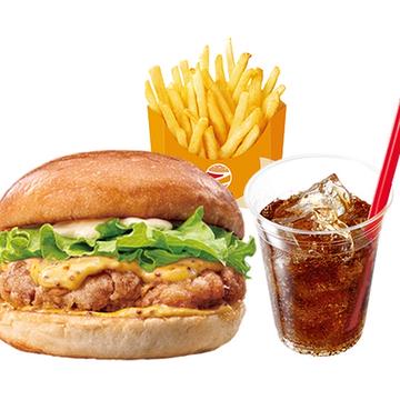 【セット】ハニーマスタードチキンバーガーHoney Mustard Chicken Burger Se