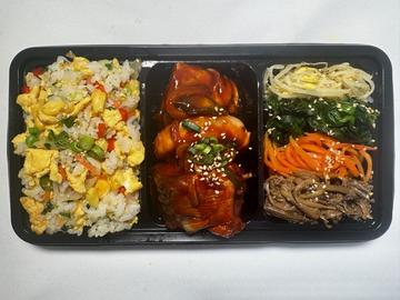 韓国家庭定食3種セット 玉子野菜チャーハン+韓国式サバ煮+ナムル盛り合わせ