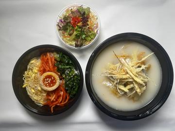 韓国やさしい3種セット 新鮮サラダ+ミニビビンバ+干しタラスープ