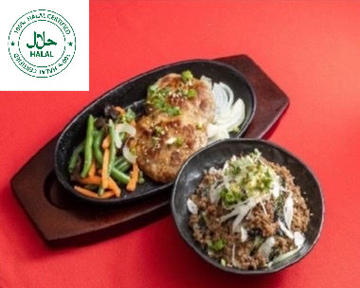 ハンバーグステーキ＆ミニ牛そぼろ丼セット