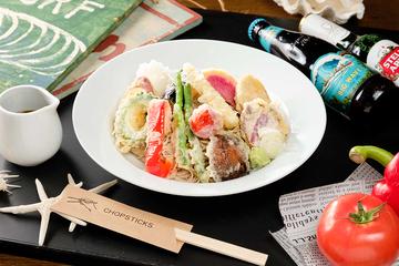 野菜天ぶっかけ蕎麦