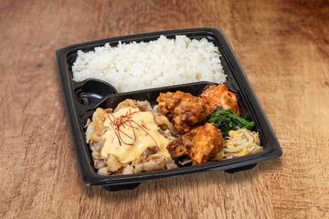旨豚カルビ&唐揚げ弁当(ガリマヨ)