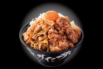 唐揚げ合盛りすた丼