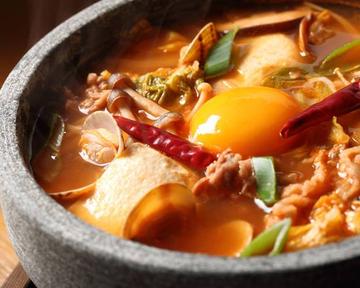 国産豚バラとキムチのスンドゥブ Pork ＆ kimuchi sundubu