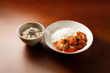 鶏のチリソース丼ミニざるそばセット