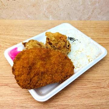 とんかつ＆唐揚げ弁当(醤油唐揚げ2貫入り)