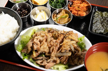 醤油豚肉炒め定食