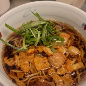 牛モツ蕎麦