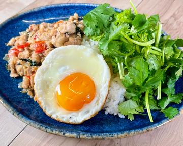 パクチー爆盛りガパオライスBENTO Extra Coriander Gra Pao Rice Bento Box