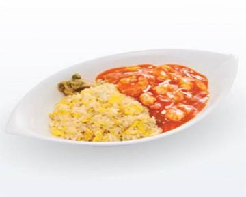 炒飯プレート(エビチリ＆玉子炒飯)Fried rice plate (shrimp chilli ＆ egg fried rice)