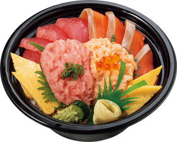 まぐろとサーモンの相盛り丼(ネタ倍)