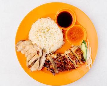 海南チキンライスダブル(蒸し&焼き) Malaysian Chicken Rice - Double (Steamed & Pan-Fried)