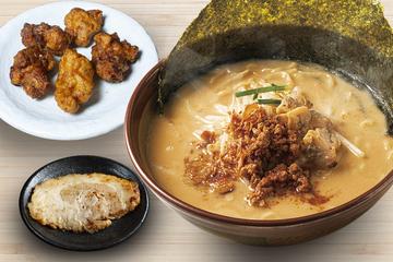 江戸前味噌らーめん+炙りチャーシュー1枚+から揚げ5個