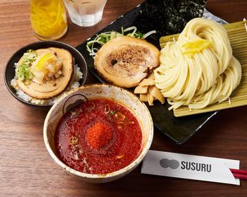 赤辛魚介つけ麺+ミニ炙りチャーハンご飯セット