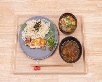 鶏のつけ麺うどん+豚汁