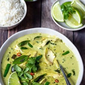 タイグリーンカレー ライス Thai green curry rice