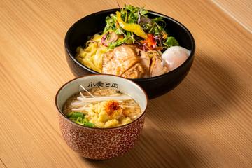 肉盛り背脂生姜油つけ麺