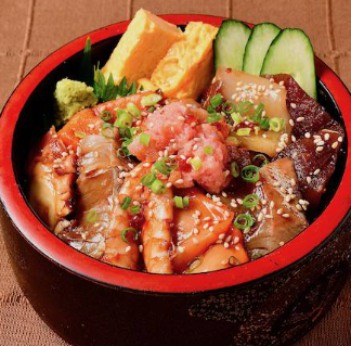 海鮮づけ丼 Pickled Seafood Rice Bowl