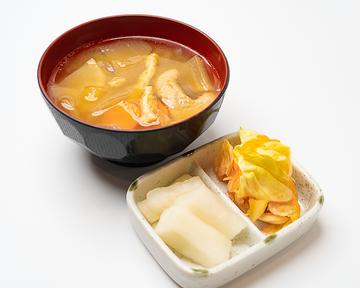 おにぎり家特製★本日のお味噌汁とお新香のセット