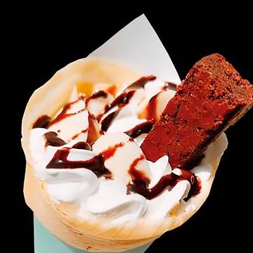 バナナチョコケーキ生クリーム