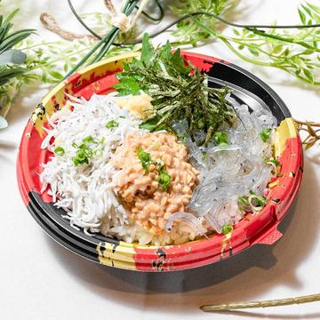 二色しらす・納豆丼