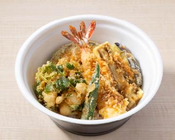 大海老天と小柱かき揚げの天丼