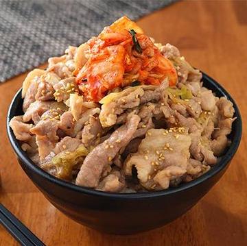 キムチにんにく醤油豚丼 肉大盛 (お肉400g)