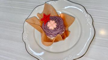 紫モンブランケーキ