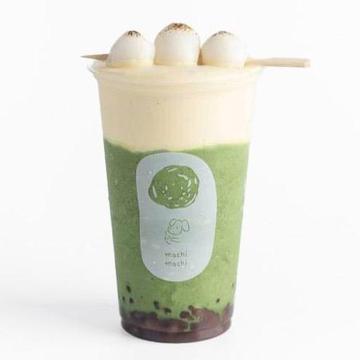 お団子ブリュレあずき抹茶ラテM / Red Bean Brulee Matcha Smoothie with Baked Dango M