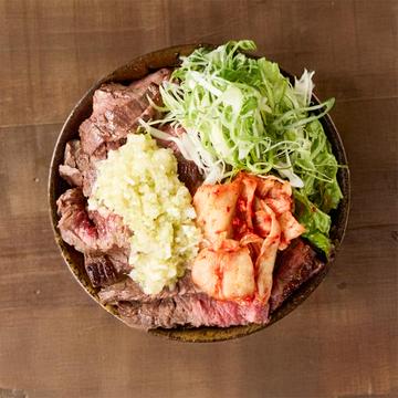 ネギ塩キムチハラミステーキ丼(150g)Green Onion Salt Harami Bowl
