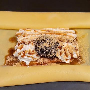クレープ包みのフレンチトースト 黒蜜きな粉