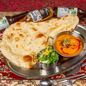 チキンカレーナンセット Chicken curry naan set