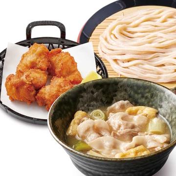 塩肉つけ汁うどん 鶏のから揚げセット
