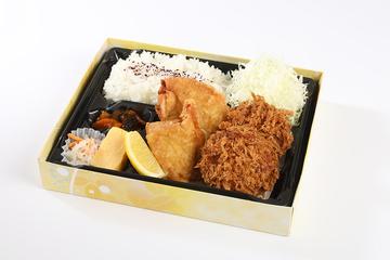 塩レモンから揚げとひれかつ弁当