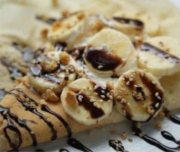 チョコばなな(白ゴマ) Banana and chocolate crepe