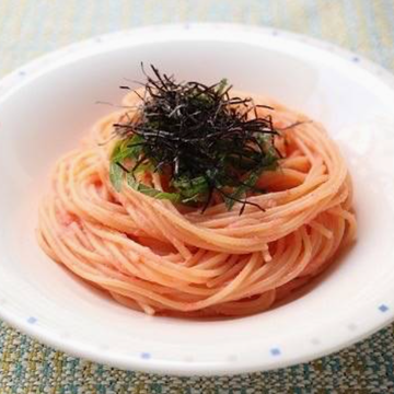 焼き海苔と明太子クリームパスタ