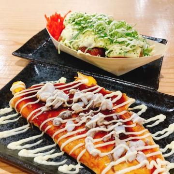 イカ焼きとねぎチーズたこ焼きのセット【マヨ】