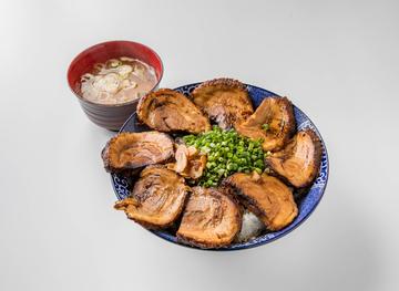 幸丼炙り豚バラチャーシュー丼 特盛(6枚)(手作り味噌汁付き)