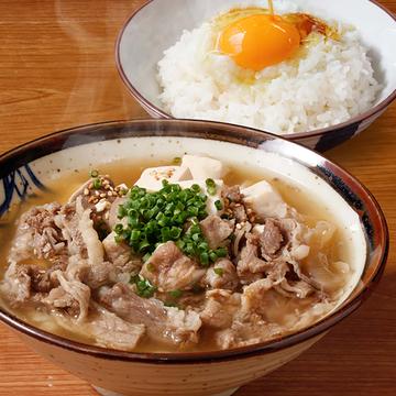肉吸い 肉1.5倍 玉子かけごはん(並)定食 (醤油・玉子)≪3093≫