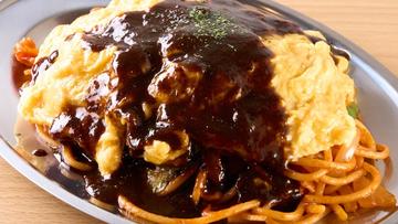 オムハヤシ＆ナポリタン Omelette Napolitan