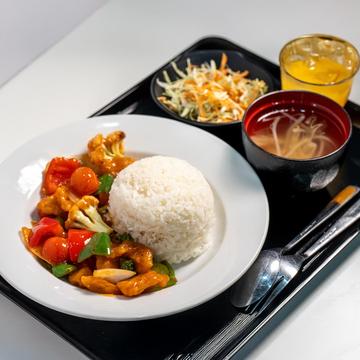 揚げたて甘酢かけご飯