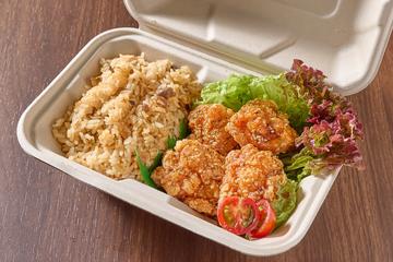 大分地鶏の鶏めしと甘辛唐揚げ
