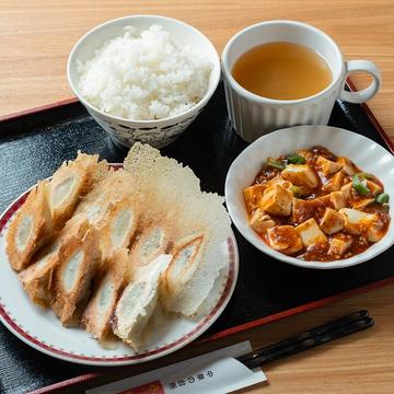 餃子+小麻婆豆腐定食