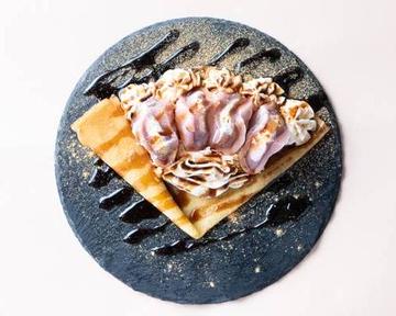 モチモチ紅芋大福クレープ/Chewy Red Potato Daifuku Crepe