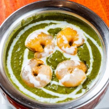 プラウンほうれん草カレー(Prawn spinach curry)