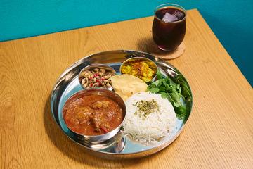 【珈琲セット(アイス)】あの、ポークビンダルーカレー